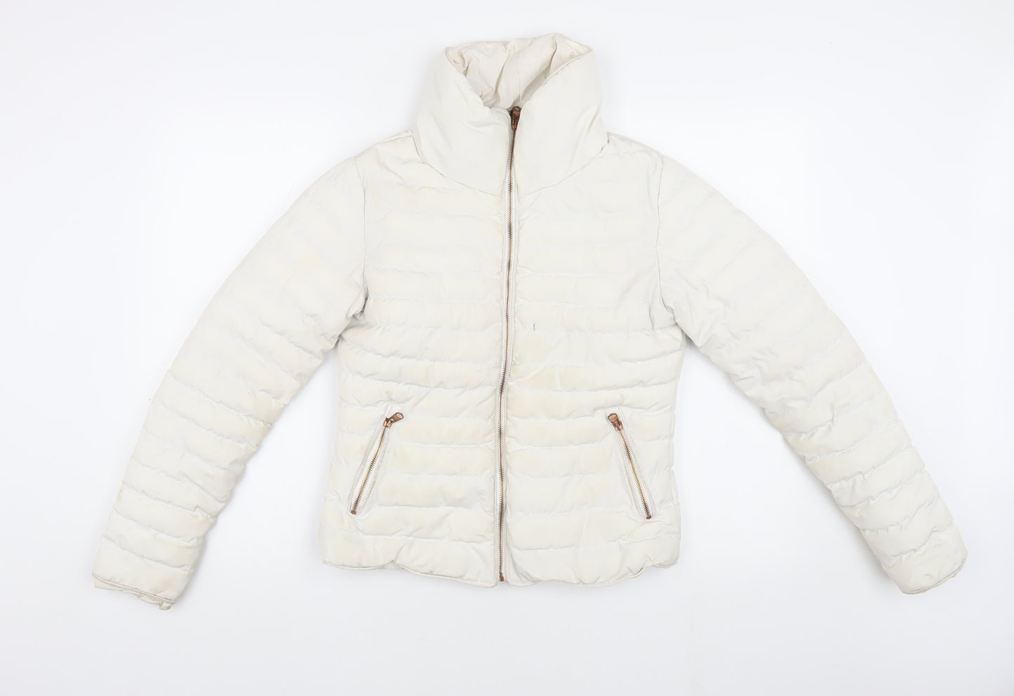 Tokyo Laundry Women's White Puffer Jacket, Size 8