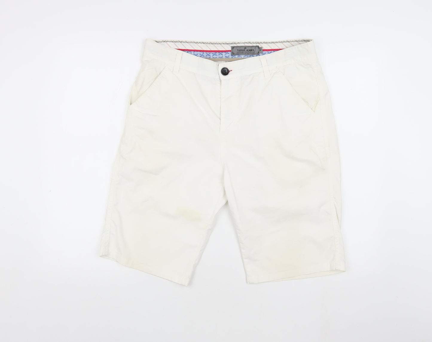 TiGGO JEANS Men's Ivory Chino Shorts, Size 32, Casual