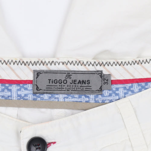TiGGO JEANS Men's Ivory Chino Shorts, Size 32, Casual