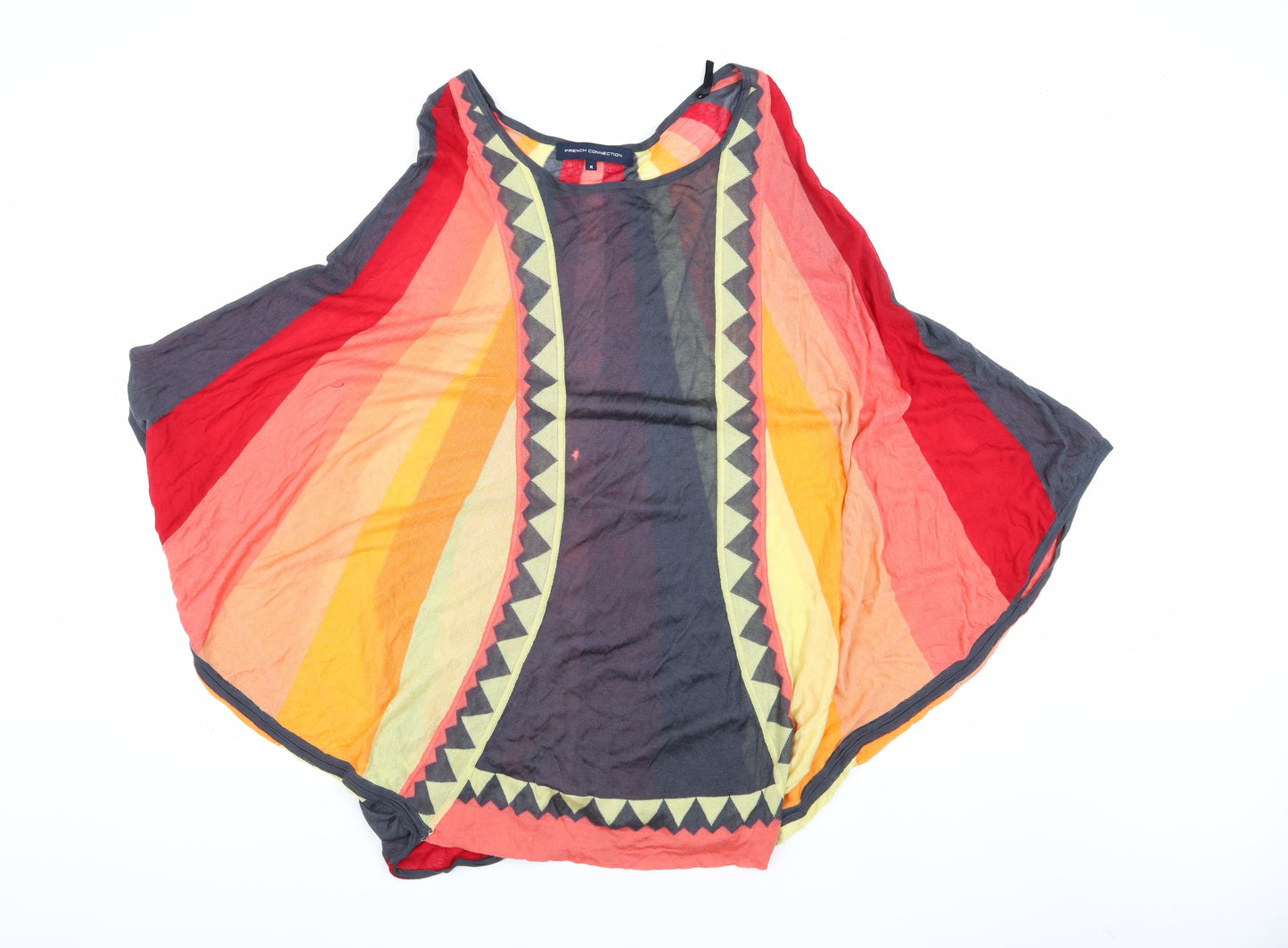 French Connection Women's Multicoloured Knit Cape M