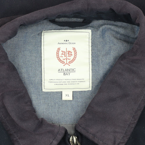 Atlantic Bay Men's Blue XL Basic Jacket with Zip