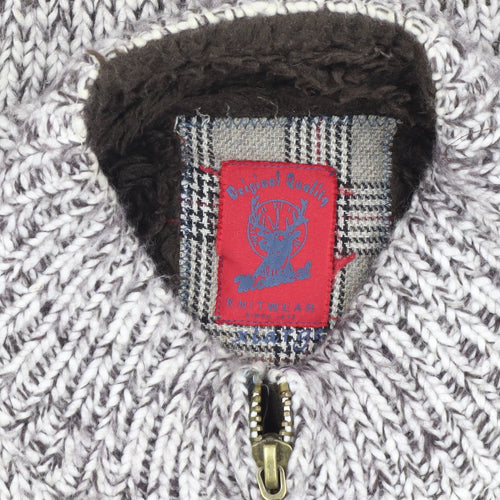 Original Quality Knitwear Men's XL Grey Knit Jacket