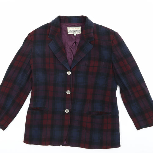 Krizia Jeans Men's Multicoloured Plaid Blazer UK 38, Vintage