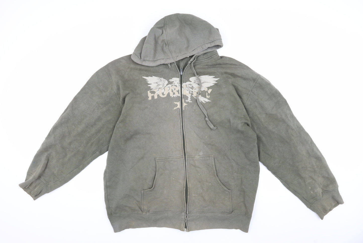 Hurley Men's Green Hooded Jacket XL Full Zip