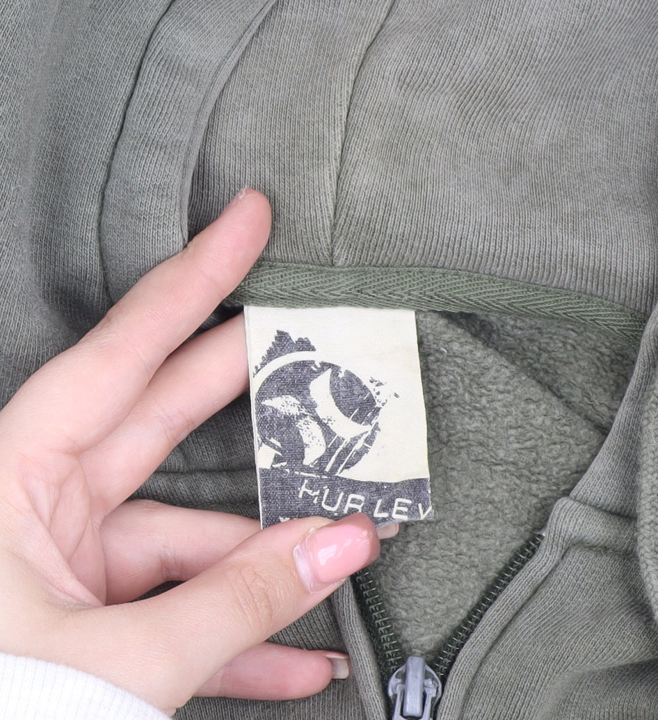 Hurley Men's Green Hooded Jacket XL Full Zip