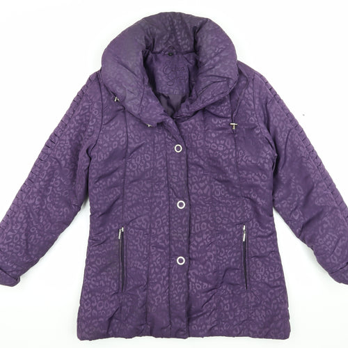 Eliza Gray Women’s Purple Animal Print Jacket