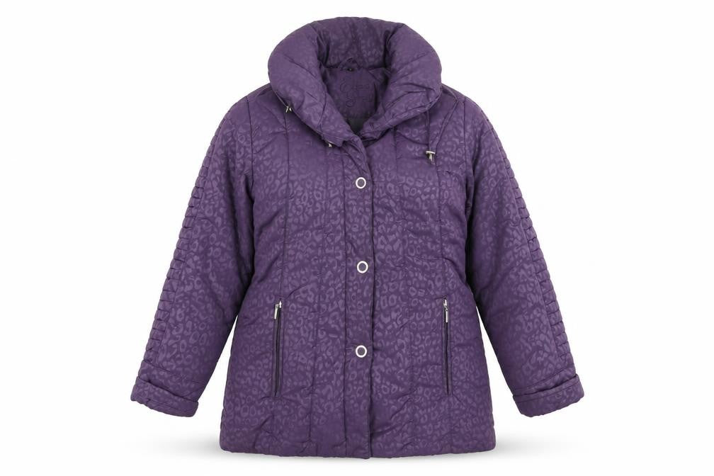 Eliza Gray Women’s Purple Animal Print Jacket