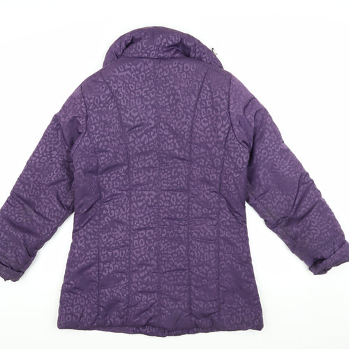 Eliza Gray Women’s Purple Animal Print Jacket