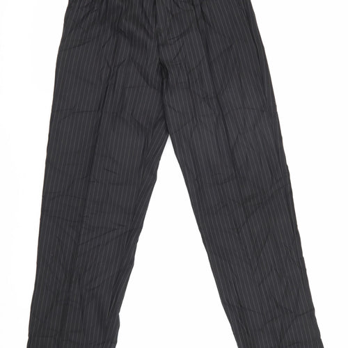 AVE Women's Black Pinstripe Trousers Size 16