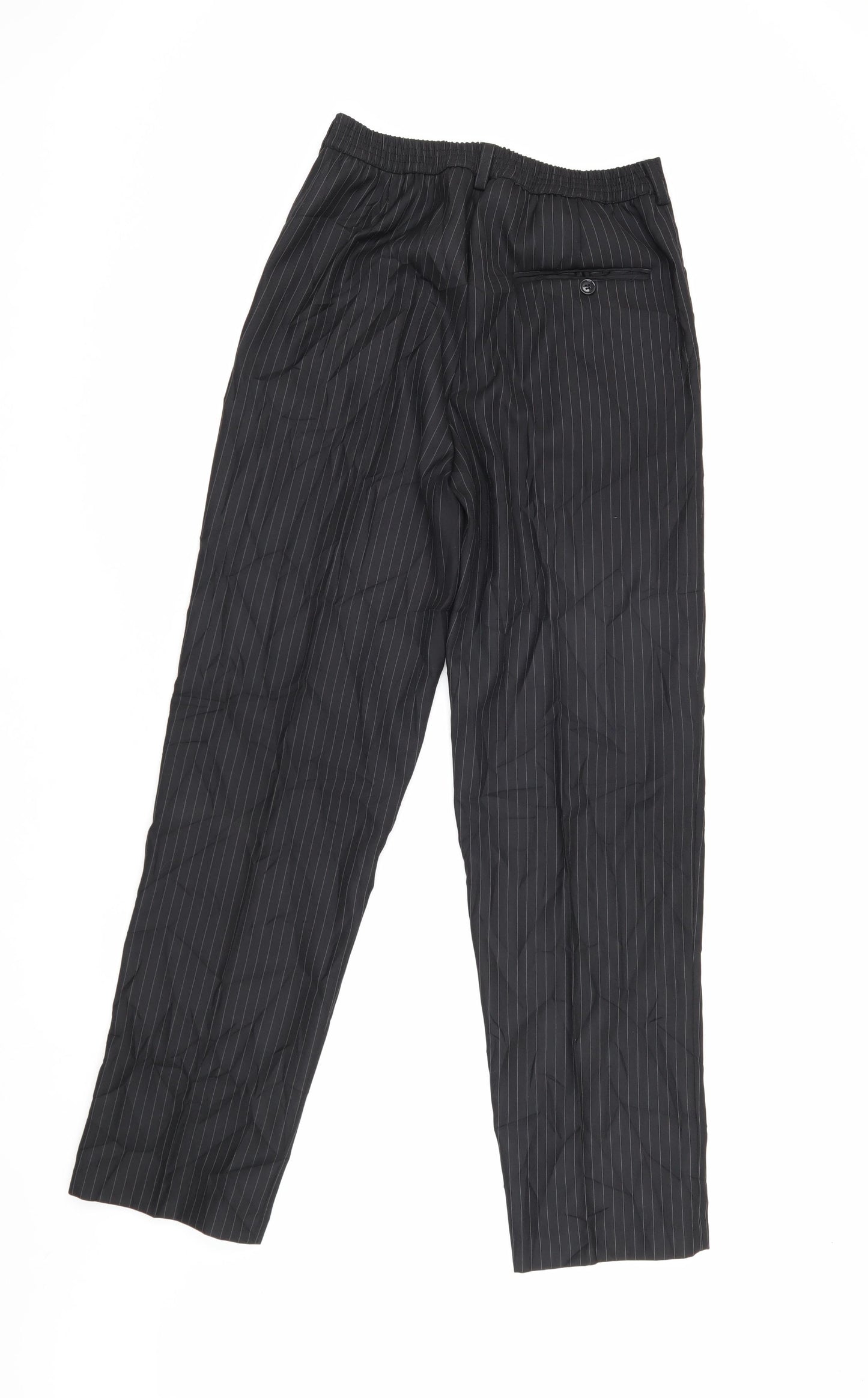 AVE Women's Black Pinstripe Trousers Size 16