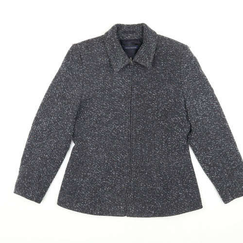Windsmoor Women's Grey Wool Tweed Mid-Length Coat
