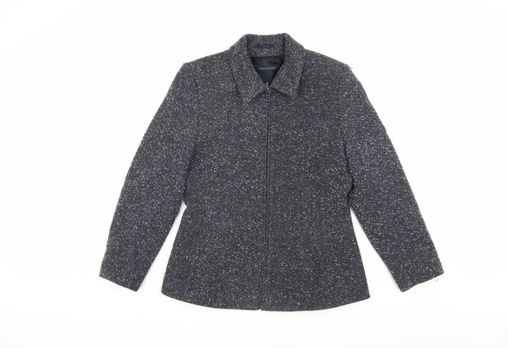 Windsmoor Women's Grey Wool Tweed Mid-Length Coat