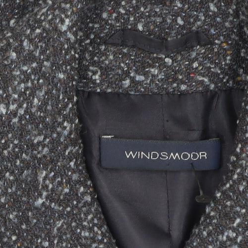 Windsmoor Women's Grey Wool Tweed Mid-Length Coat