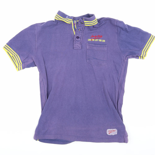 Joe Browns Men's Purple Polo Shirt S Retro Style