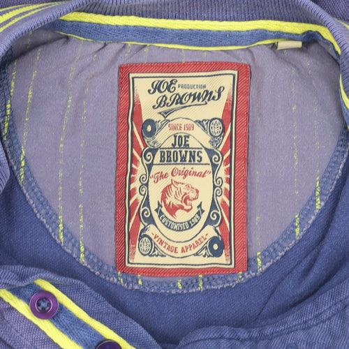 Joe Browns Men's Purple Polo Shirt S Retro Style