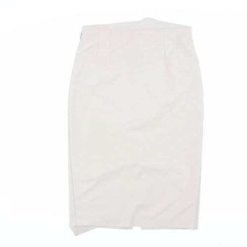 Topshop Women's Beige Midi Pencil Skirt UK 12