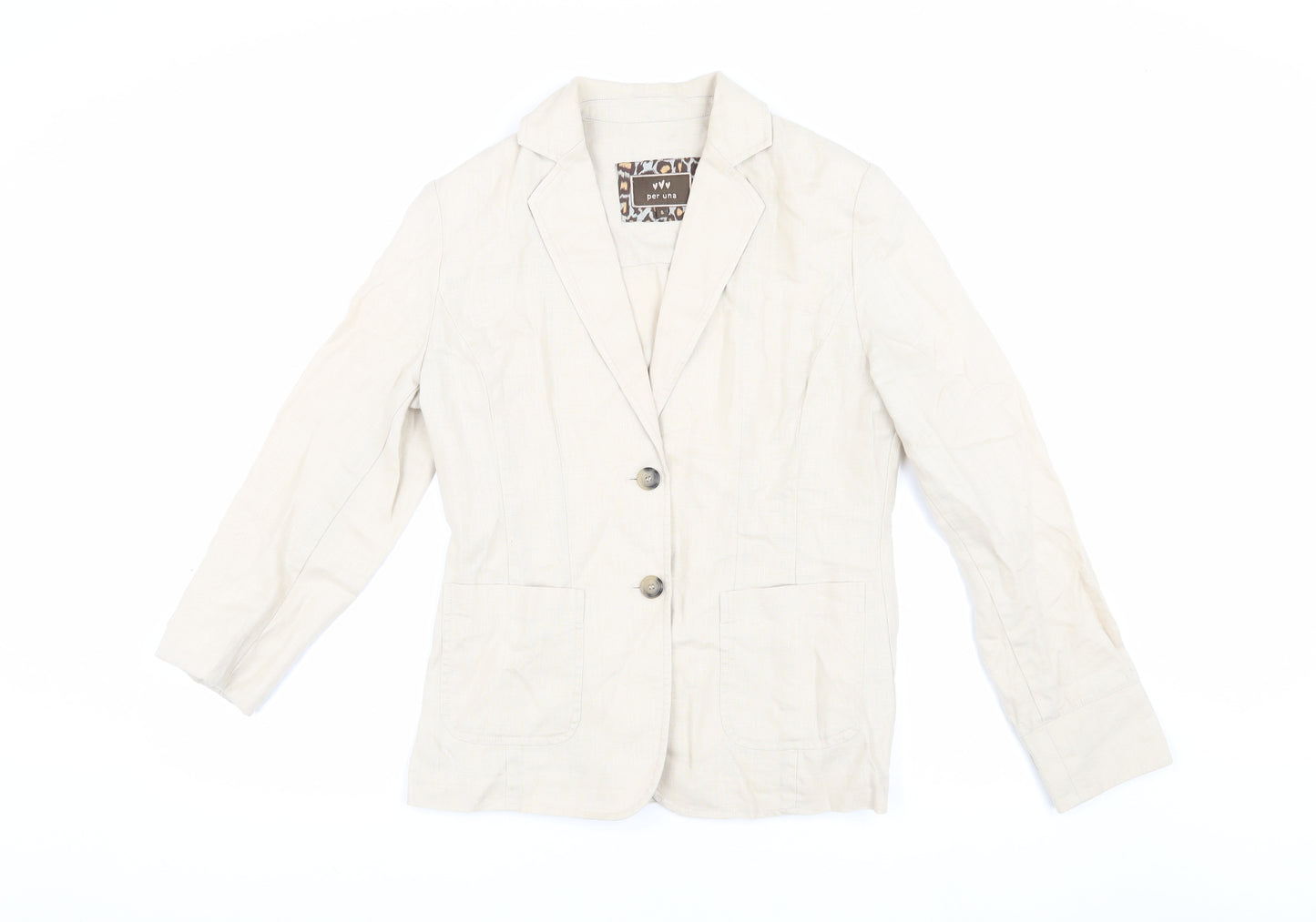 Per Una Women's Beige Linen Blazer Size 8