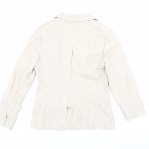 Per Una Women's Beige Linen Blazer Size 8
