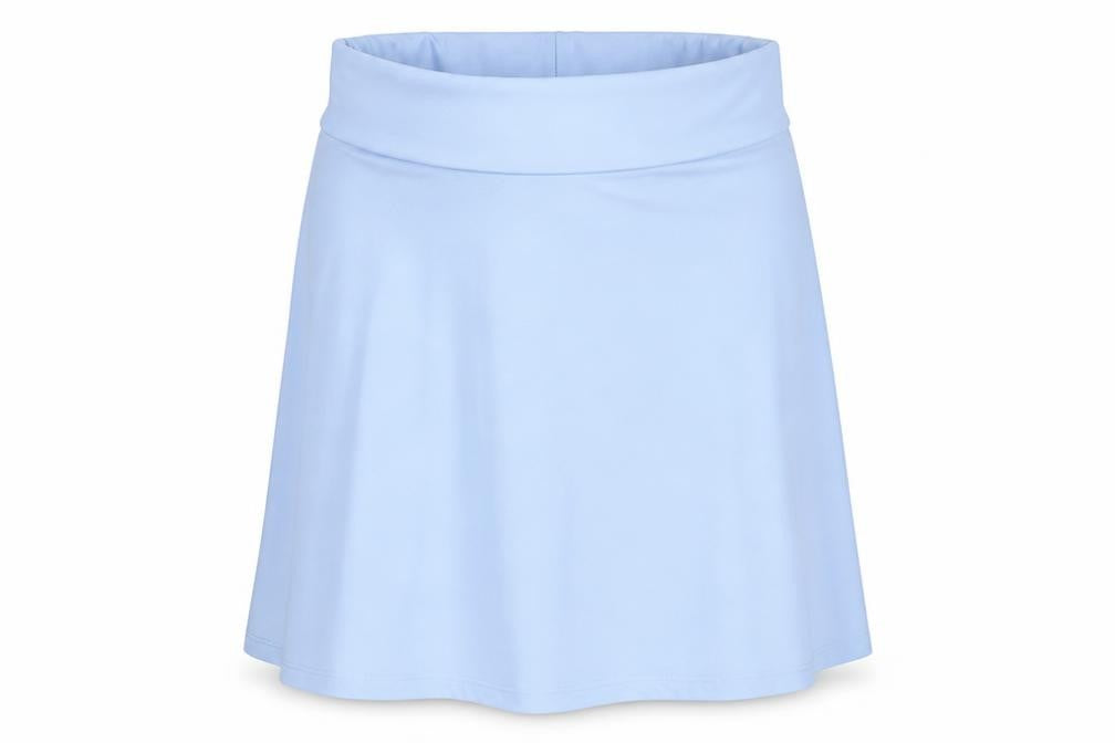 Front view of Country Collection Women's Blue A-Line Skirt, size 20