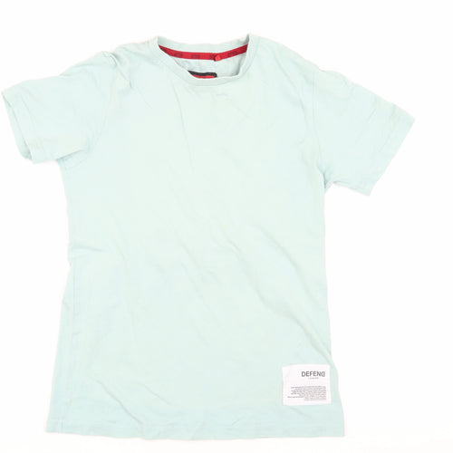 Defend Boys Blue Cotton T-Shirt, Size 13-14 Years