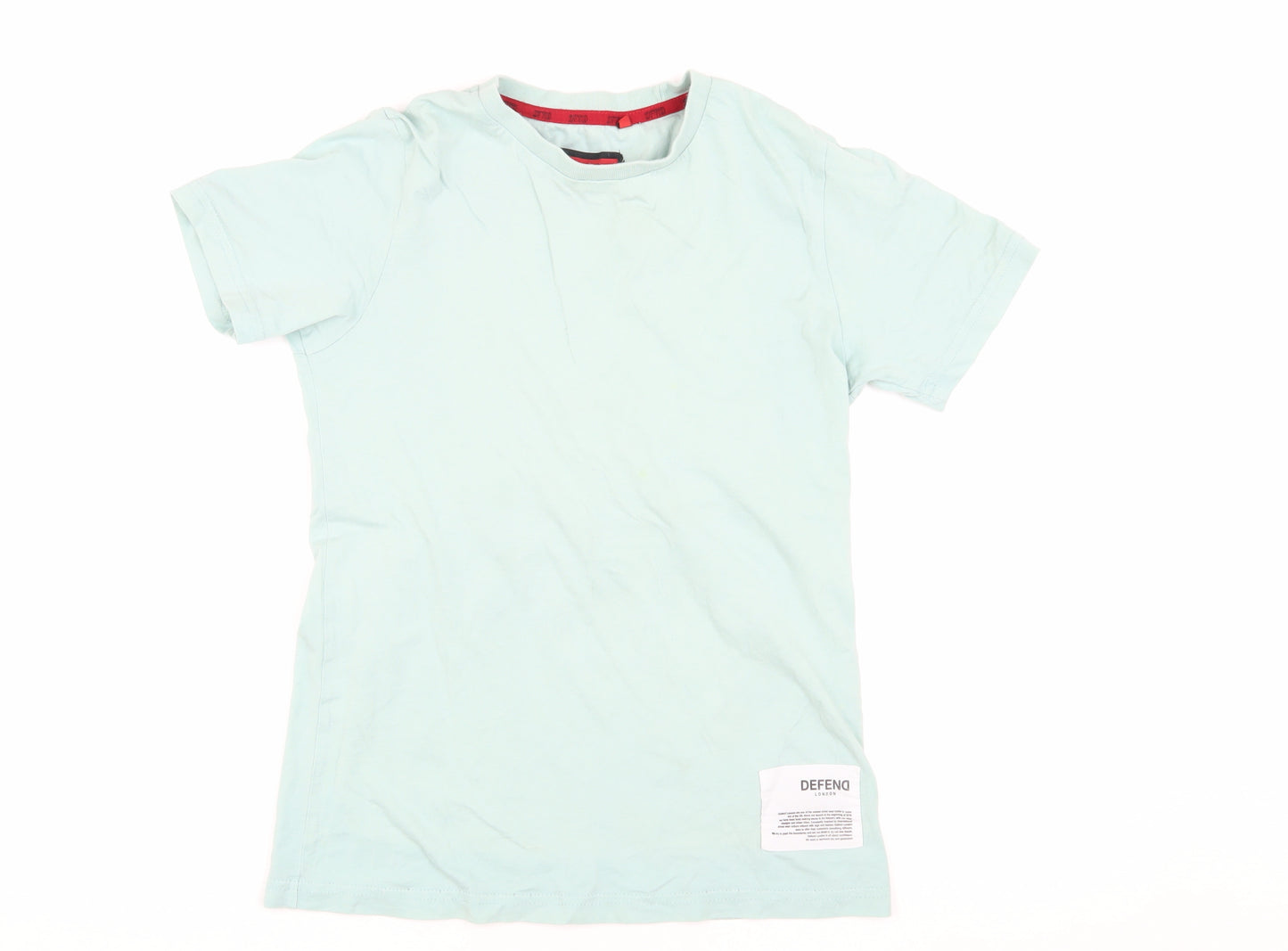 Defend Boys Blue Cotton T-Shirt, Size 13-14 Years