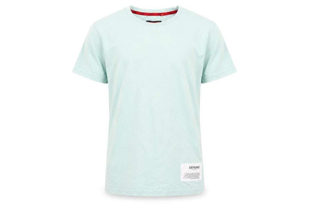 Front view of Defend boys’ blue cotton t-shirt, size 13-14, years