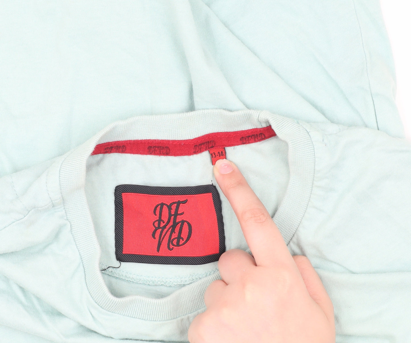 Defend Boys Blue Cotton T-Shirt, Size 13-14 Years