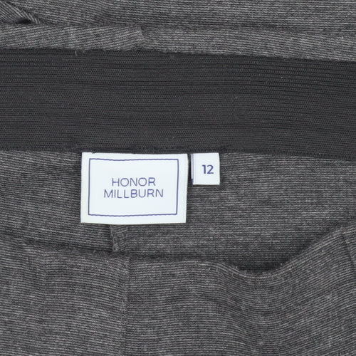Honor Millburn Women's Grey Straight Trousers Size 12