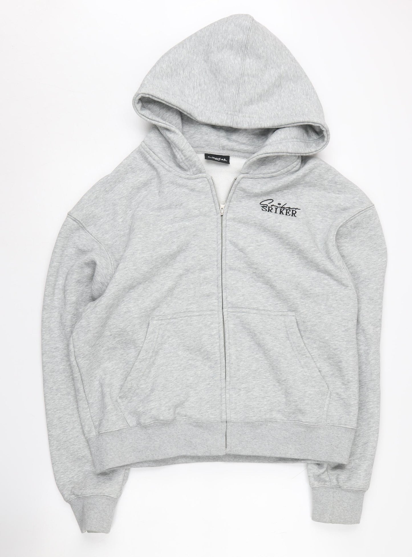 StrikerLab Men's Grey Full Zip Hoodie Size L