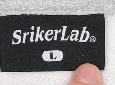 StrikerLab Men's Grey Full Zip Hoodie Size L