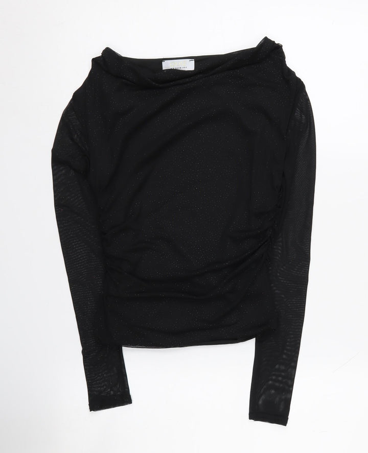 Quiz Women's Black Long Sleeve Top Size 8