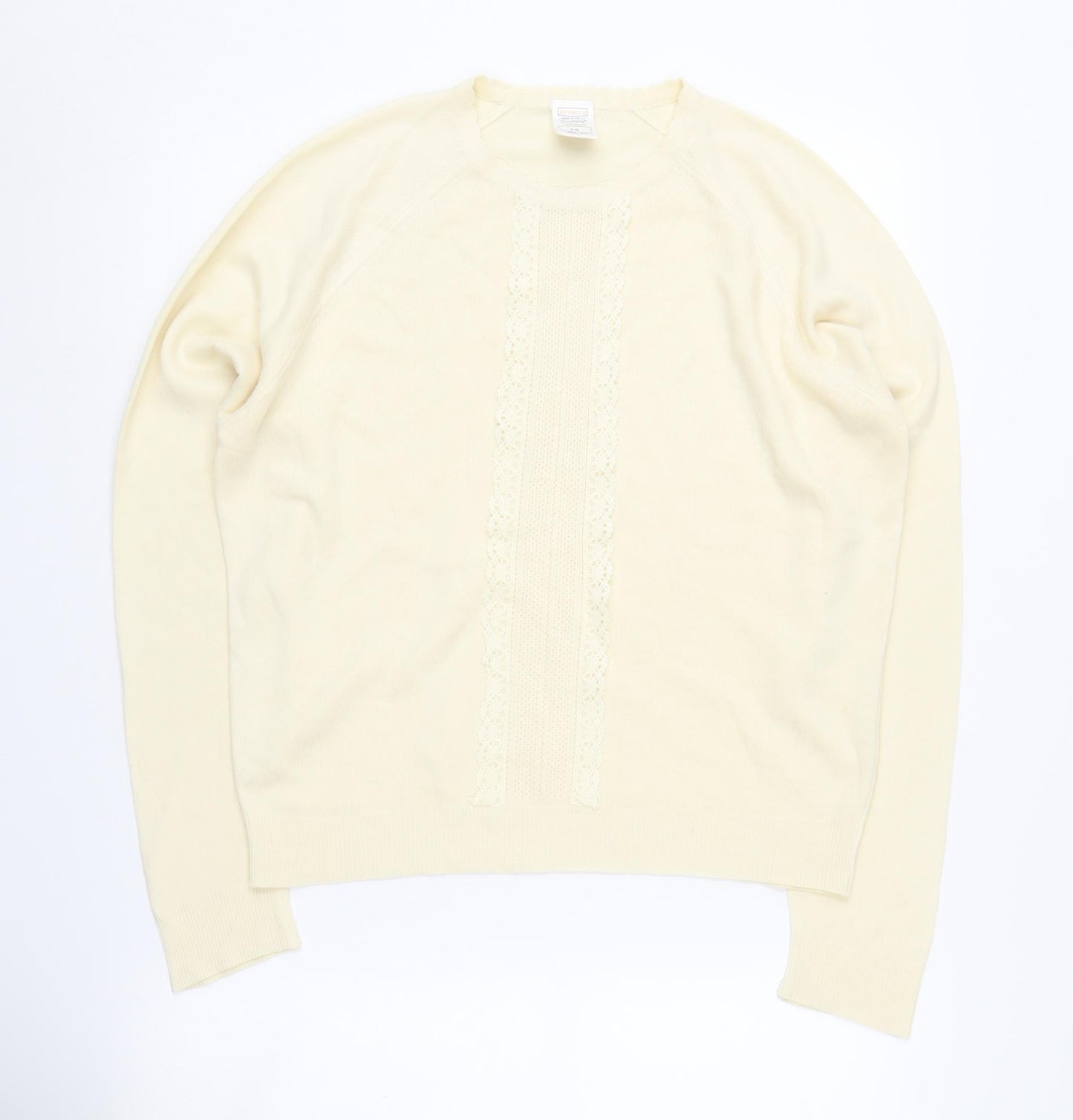 Keynote Women's Ivory Acrylic Knit Jumper Size 14