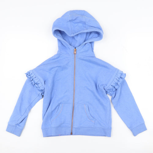 Marks and Spencer Girls Blue Full Zip Hoodie 6-7 Years