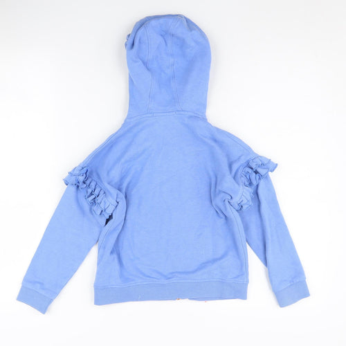 Marks and Spencer Girls Blue Full Zip Hoodie 6-7 Years