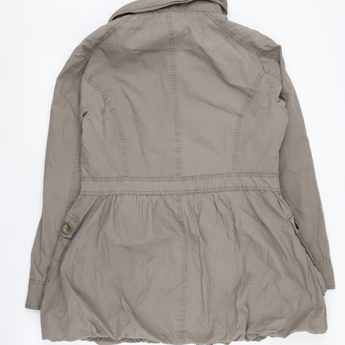 Ernie Women's Brown Military Hooded Jacket Size 16
