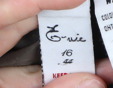 Ernie Women's Brown Military Hooded Jacket Size 16