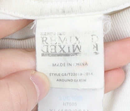 Remixed Men's White Retro Mario T-Shirt XL