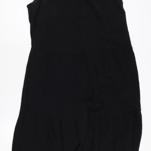 Next Women's Black Cotton Dress Size 16 Sleeveless