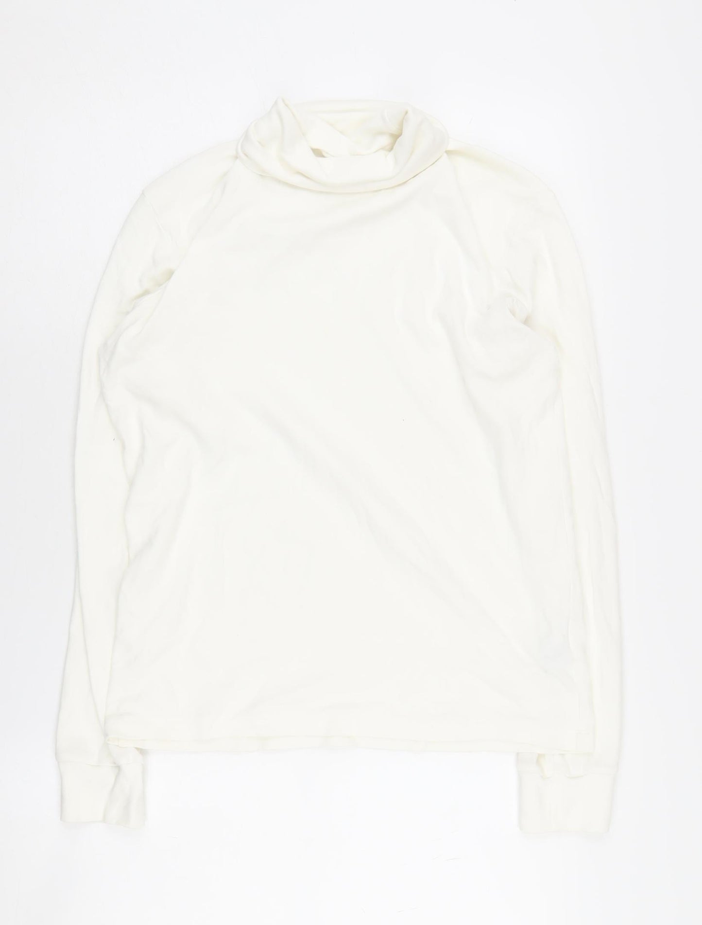 Uniqlo Women's Ivory Cotton Pullover, S, Cowl Neck