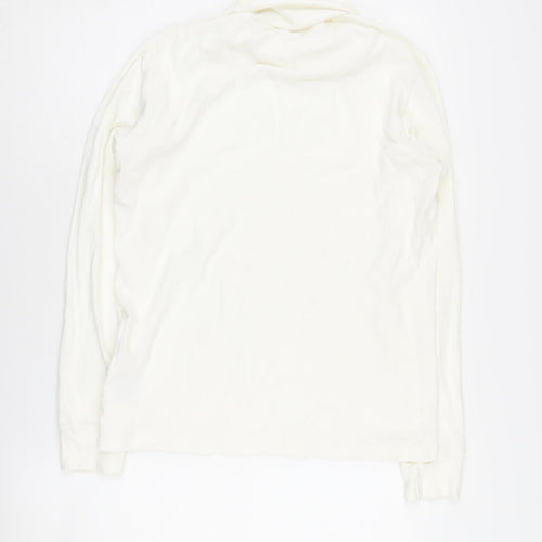 Uniqlo Women's Ivory Cotton Pullover, S, Cowl Neck