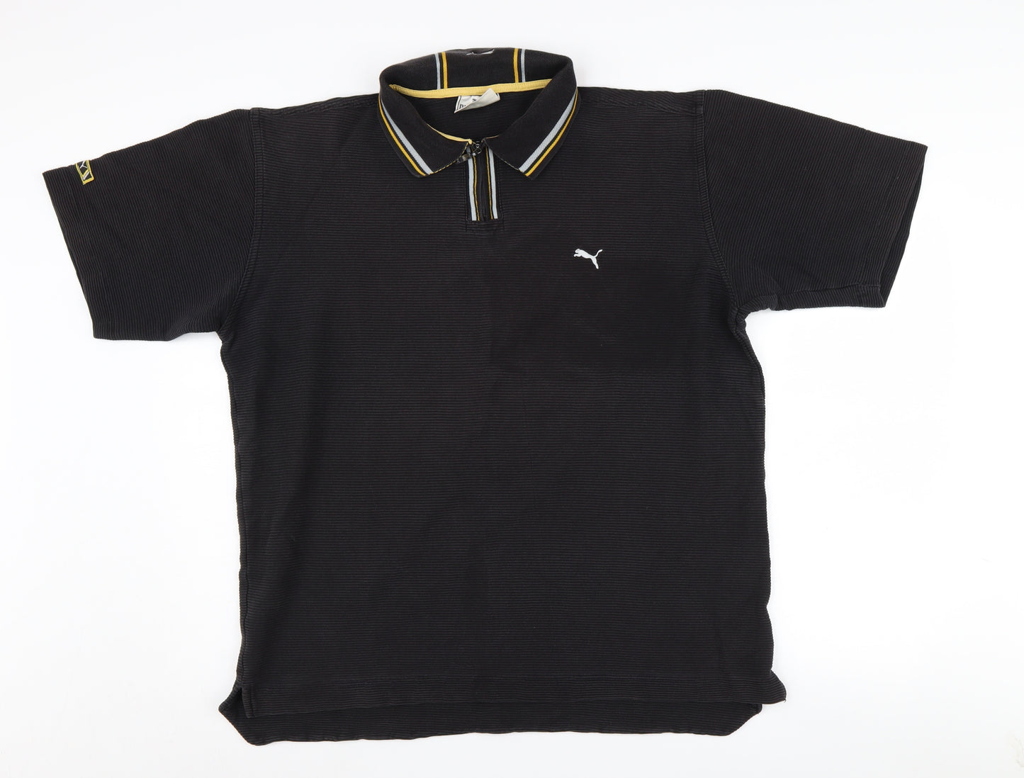 Puma Men's Black Polo Shirt L Collared Casual