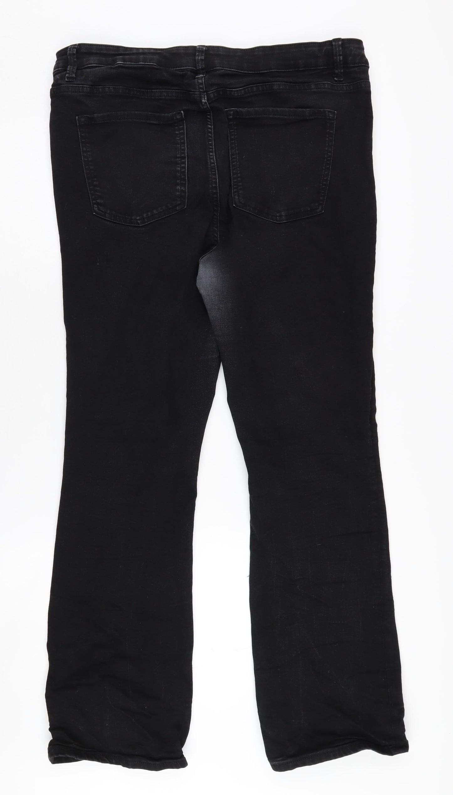 Marks and Spencer Women's Black Bootcut Jeans, Size 18, Regular Fit