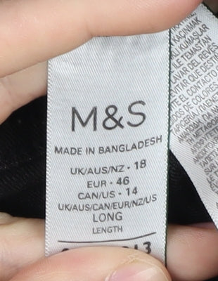 Marks and Spencer Women's Black Bootcut Jeans, Size 18, Regular Fit