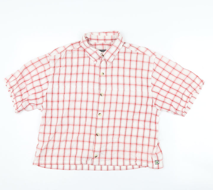 Outdoor Essentials Red Check Button-Up Shirt S