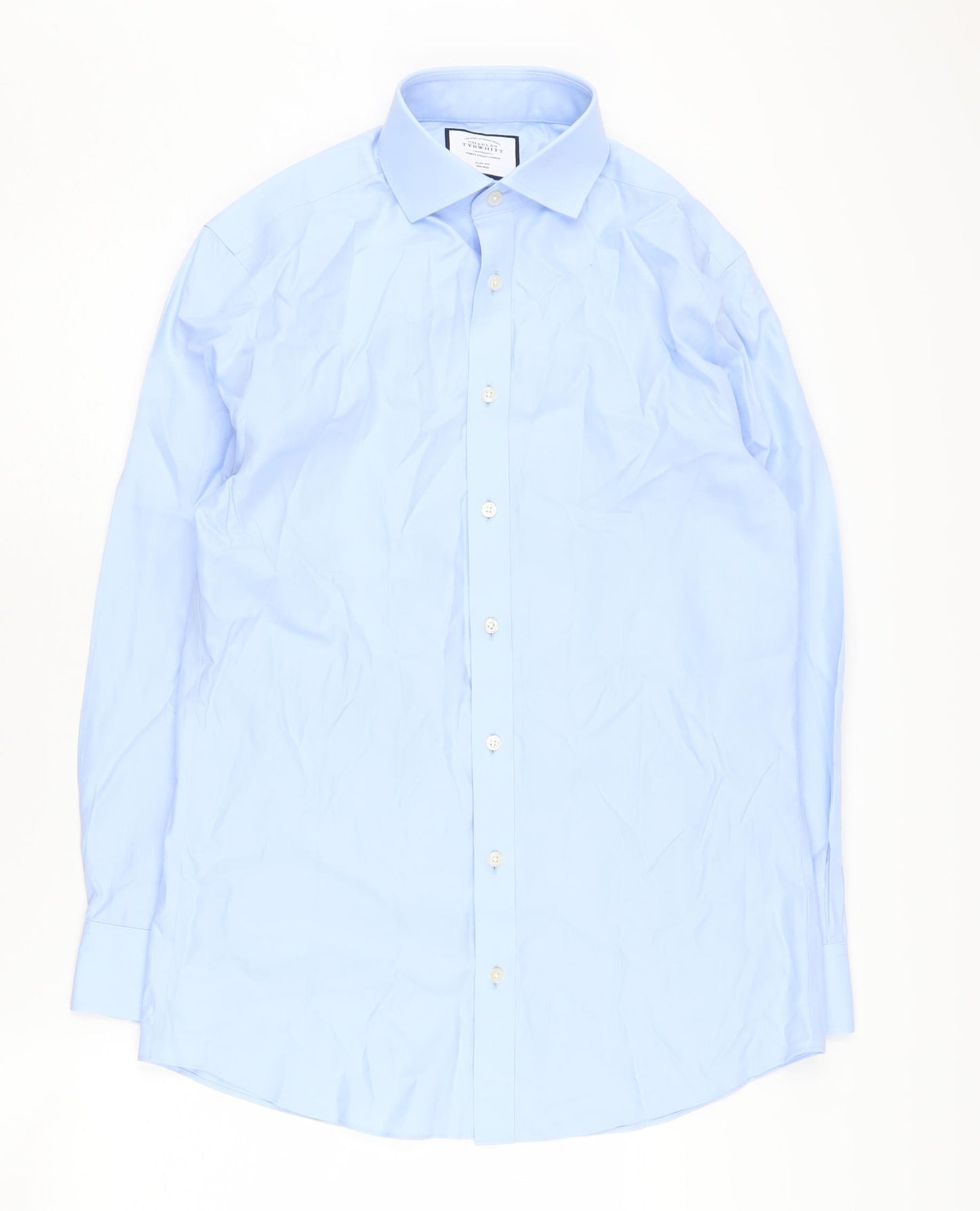 Charles Tyrwhitt Men's Sky Slim Fit Shirt, 15/32 - Blue