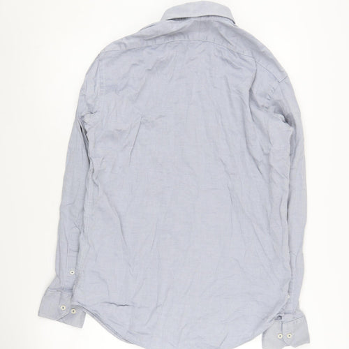 T.M. Lewin Men's Blue Long Sleeve Shirt, Size 16