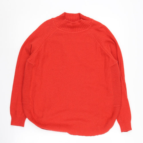 Warehouse Women's Red Mock Neck Pullover Jumper Size 10