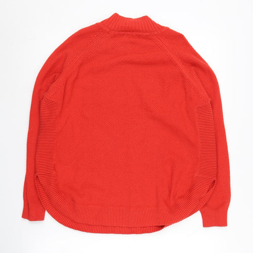 Warehouse Women's Red Mock Neck Pullover Jumper Size 10
