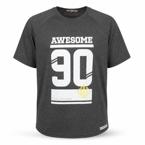 Gold Touch Men's Grey 90s XL Graphic T-Shirt