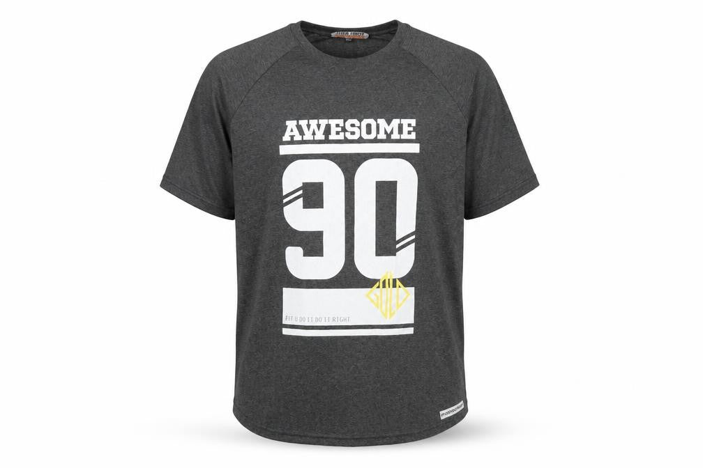 Gold Touch Men's Grey 90s XL Graphic T-Shirt